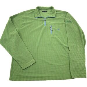 Southern Marsh Sweater Men XL Green Fleece Pullover Waffle Sweatshirt Field Tek